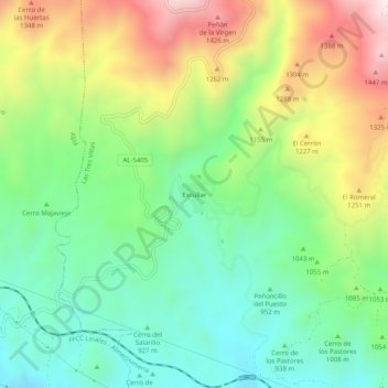 Escúllar topographic map, elevation, terrain