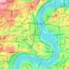 杨家坪街道 topographic map, elevation, terrain