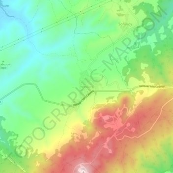 Yeniköy topographic map, elevation, terrain