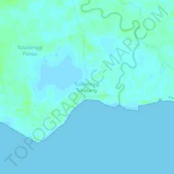 Tuladenggi Sibatang topographic map, elevation, terrain