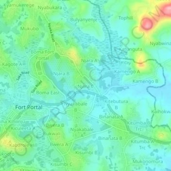 Njara C topographic map, elevation, terrain