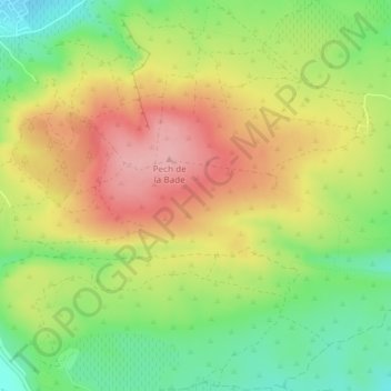 Massif de la Clape topographic map, elevation, terrain