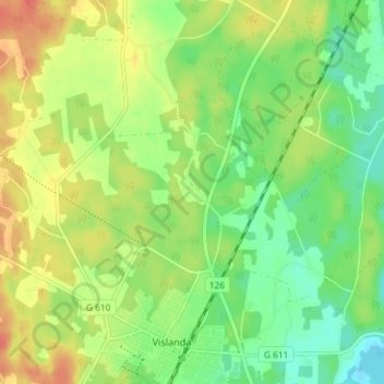 Skövlemon topographic map, elevation, terrain