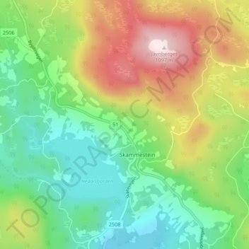 Li topographic map, elevation, terrain