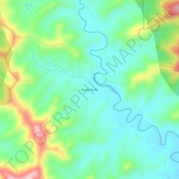 Nulla Nulla topographic map, elevation, terrain
