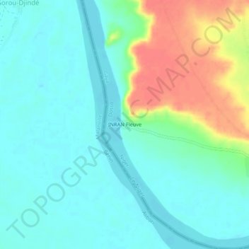 INRAN Fleuve topographic map, elevation, terrain