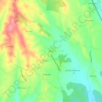 Árgea topographic map, elevation, terrain