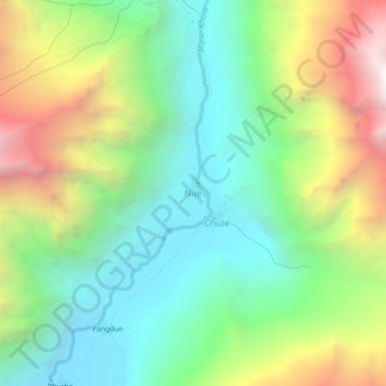 Nile topographic map, elevation, terrain