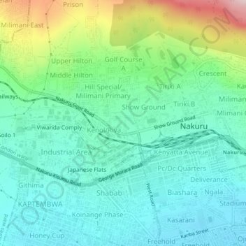 Vertinary topographic map, elevation, terrain