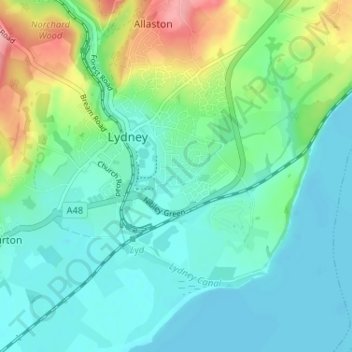 Tutnalls topographic map, elevation, terrain