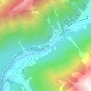 Gorkin Bala topographic map, elevation, terrain