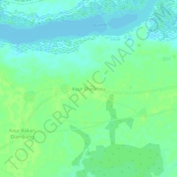 Keur Cheikhou topographic map, elevation, terrain