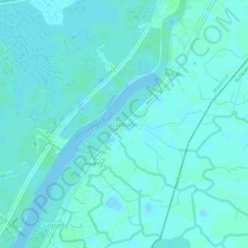Balibago topographic map, elevation, terrain