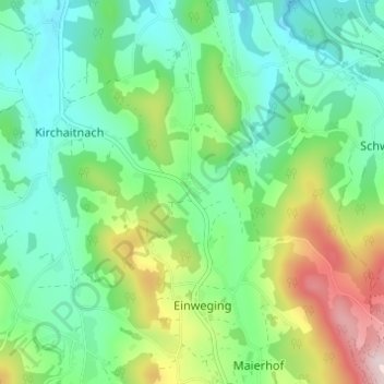 Hilb topographic map, elevation, terrain