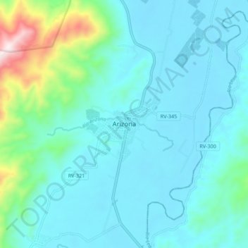 Arizona topographic map, elevation, terrain