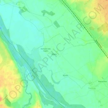 Alligny topographic map, elevation, terrain