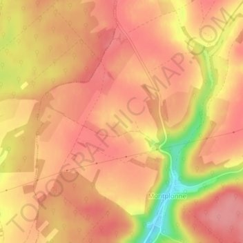 À Morgnieval topographic map, elevation, terrain
