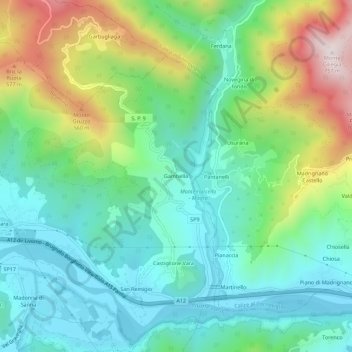 Gambella topographic map, elevation, terrain