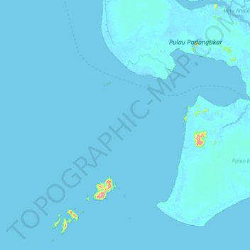 Pulau Hantu topographic map, elevation, terrain