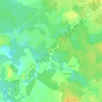 Roy topographic map, elevation, terrain