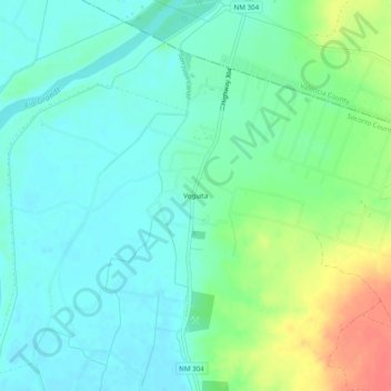 Veguita topographic map, elevation, terrain