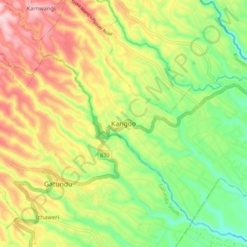 Kangoo topographic map, elevation, terrain