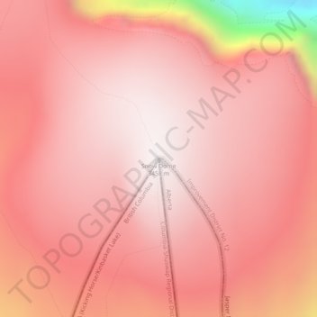 Snow Dome topographic map, elevation, terrain