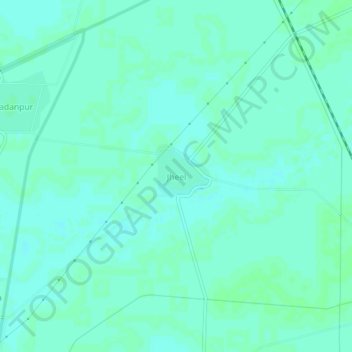 Jheel topographic map, elevation, terrain