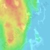 Lower Jordan Bay topographic map, elevation, terrain