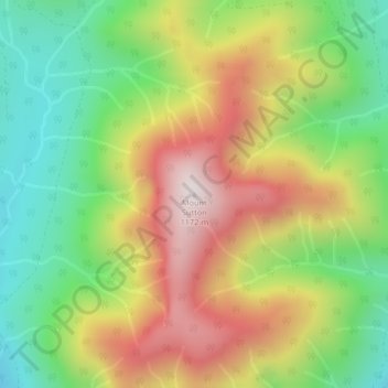 Mount Sutton topographic map, elevation, terrain