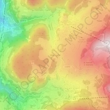 Telfen - Lanzin topographic map, elevation, terrain