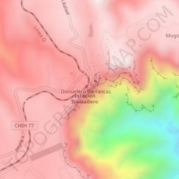 Copper Canyon topographic map, elevation, terrain