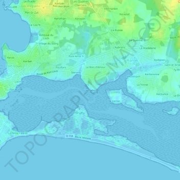 Les Salles topographic map, elevation, terrain