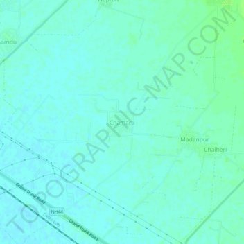 Chamaru topographic map, elevation, terrain