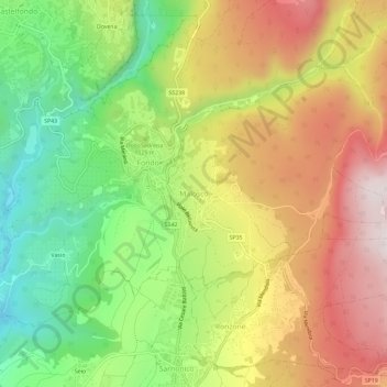 Malosco topographic map, elevation, terrain