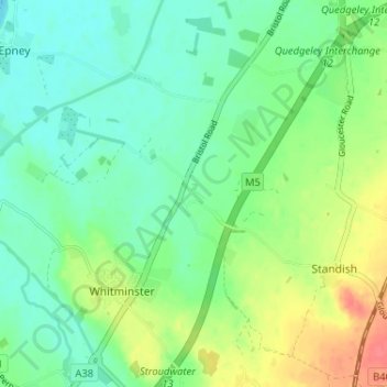 Putloe topographic map, elevation, terrain
