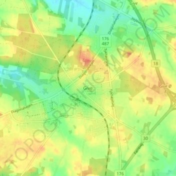 Give topographic map, elevation, terrain