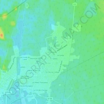 Lot Templier topographic map, elevation, terrain