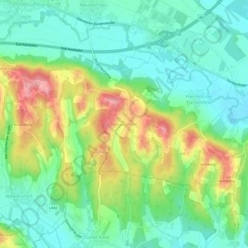 Reigersberg topographic map, elevation, terrain