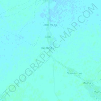 Dobo topographic map, elevation, terrain