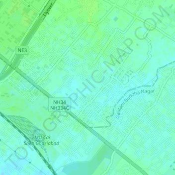 Lal Kuan topographic map, elevation, terrain