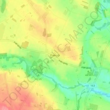 Frørup topographic map, elevation, terrain