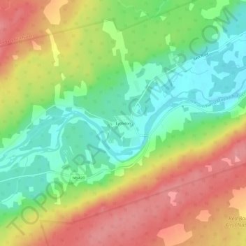 Lyttleton topographic map, elevation, terrain