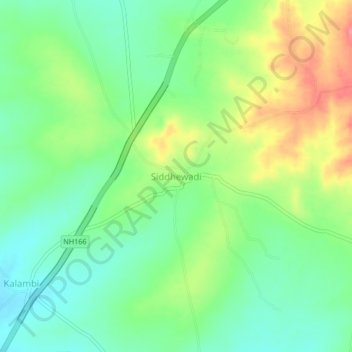 Siddhewadi topographic map, elevation, terrain