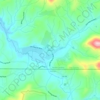 Warne topographic map, elevation, terrain