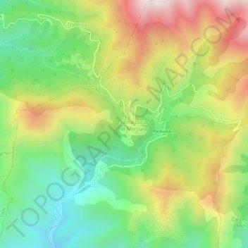 San-Rocco topographic map, elevation, terrain