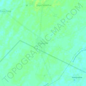 Meouane topographic map, elevation, terrain