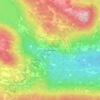 Edsåsdalen topographic map, elevation, terrain