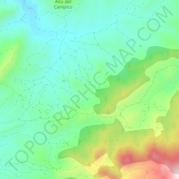 Cerro Galindo topographic map, elevation, terrain