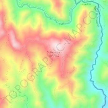 Columbia - Florida topographic map, elevation, terrain